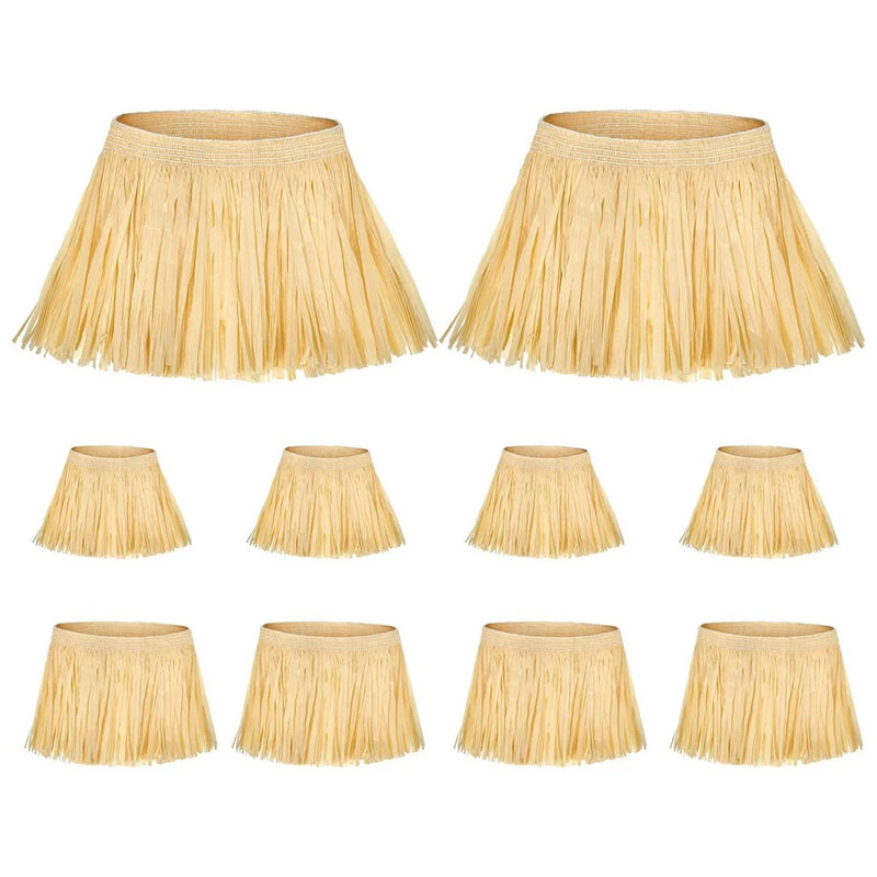 10 Piece Straw Kit Paper Costume Accessory for Party Neck Arm Ankle Ties
