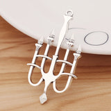 10 Tibetan Silver CANDELABRA Candle Holder Charms for DIY Necklace Making