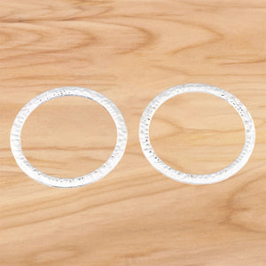 10 Tibetan Silver Round Charms Pendants for DIY Necklace Jewelry 54x54mm