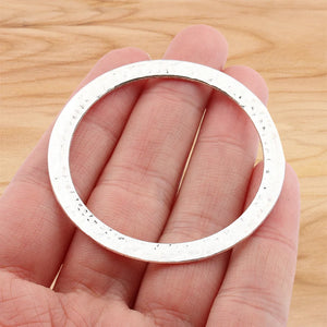 10 Tibetan Silver Round Charms Pendants for DIY Necklace Jewelry 54x54mm