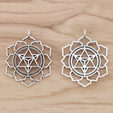 10pcs Tibetan Silver Merkaba Meditation Charms Pendants 39x31mm