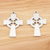 10pcs Gothic Celtic Cross Charms for DIY Necklace Making