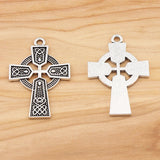 10pcs Gothic Celtic Cross Charms for DIY Necklace Making