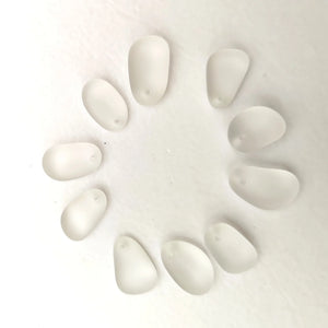 10 Top Drilled Sea Glass Beads for Jewelry Making, Small Size