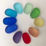 10 Top Drilled Sea Glass Beads for Jewelry Making, Small Size
