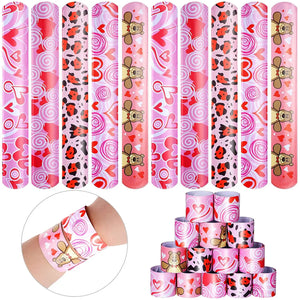 10 Heart Bear Slap Bracelets Valentine Wristbands Holiday Party