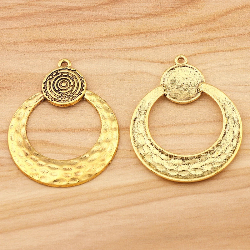 10 Vintage Boho Geometric Charms for DIY Necklace Making