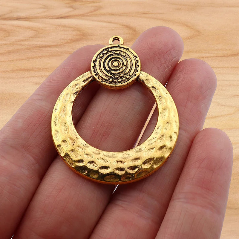 10 Vintage Boho Geometric Charms for DIY Necklace Making