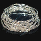 10Pcs Crystal Bracelet 27 Colors Rhinestone Elastic Women Wrist