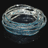 10Pcs Crystal Bracelet 27 Colors Rhinestone Elastic Women Wrist