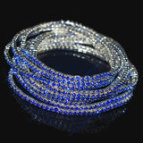 10Pcs Crystal Bracelet 27 Colors Rhinestone Elastic Women Wrist