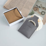 Pink Grey Coffee Microfiber Suede Jewelry Bag