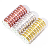 10 Rolls 0.2-1.0mm Silver Plating Copper Wire DIY Jewelry Making