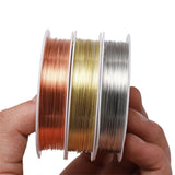 10 Rolls 0.2-1.0mm Silver Plating Copper Wire DIY Jewelry Making