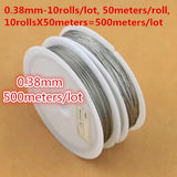 10 Rolls 0.38mm 0.45mm Silver Plated Metal Wire for DIY Jewelry Craft