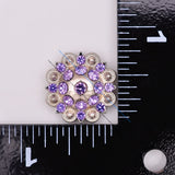 Berry Burst Cowboy Hatband Leathercrafts Violet Rhinestone Concho 19mm