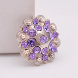 Berry Burst Cowboy Hatband Leathercrafts Violet Rhinestone Concho 19mm