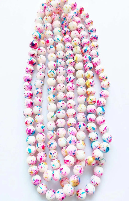 10mm Round Glass Beads 380pcs Jewelry Making DIY Accessories