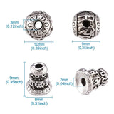 10 Antique Silver Tibetan Style Beads for DIY Jewelry Making