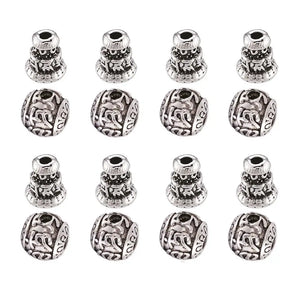 10 Antique Silver Tibetan Style Beads for DIY Jewelry Making