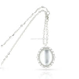 10 Oval Bezel Pendant Trays with Glass Cabochons