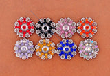 Western Rodeo Saddle Bridle with Rhinestone Conchos