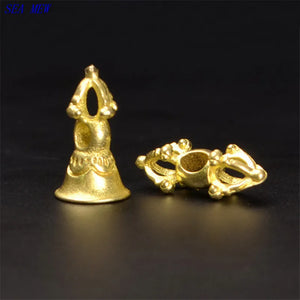 10 Pcs 15mm*6mm Tibetan Brass Spacer Beads for Jewelry Making