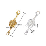 10 Sets 2Colors Rose Flower Magnetic Clasps Locking Closures for DIY Jewelry