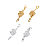10 Sets 2Colors Rose Flower Magnetic Clasps Locking Closures for DIY Jewelry