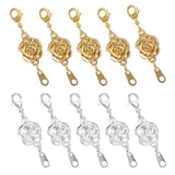 10 Sets 2Colors Rose Flower Magnetic Clasps Locking Closures for DIY Jewelry