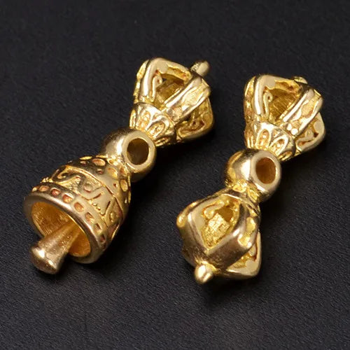 10 Sets Tibetan Buddhist Metal Spacer Beads Vajry Charms for Jewelry Making