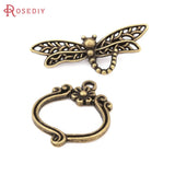 10 Sets Dragonfly Toggle Clasps for Bracelet Making