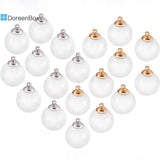 10 Sets Glass Globe Bubble Bottle Vial For Jewelry Making Multicolor 8-18mm