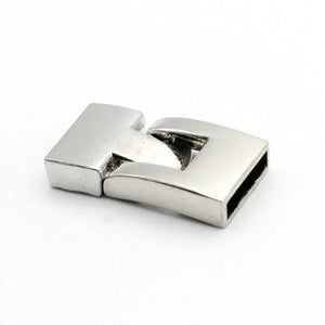 10 Sets Silver Bracelet Buckle Clasp 12mmx2.5mm