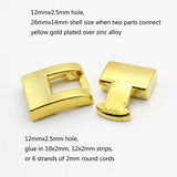 10 Sets Silver Bracelet Buckle Clasp 12mmx2.5mm