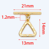 Triangle Toggle Clasp, Plated Brass, Easy Close Clasp