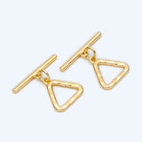Triangle Toggle Clasp, Plated Brass, Easy Close Clasp