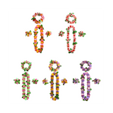 10 Sets Hawaiian Flower Leis Tropical Luau Party Supplies Hula Garlands