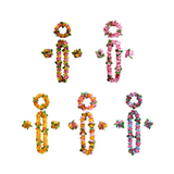 10 Sets Hawaiian Flower Leis Tropical Luau Party Supplies Hula Garlands