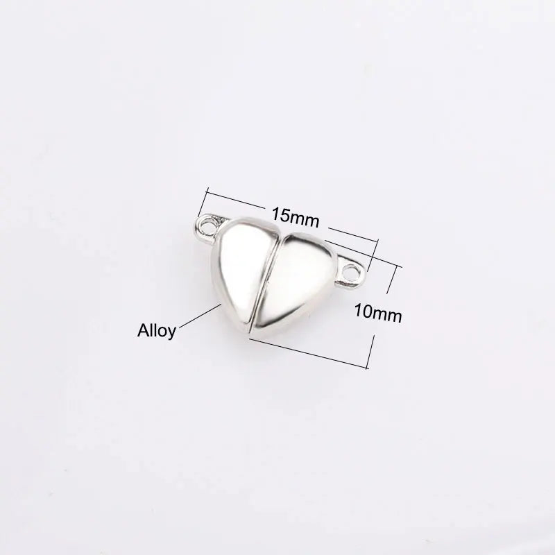10 Sets/Lot Heart Magnetic Clasps for Couple Jewelry Making