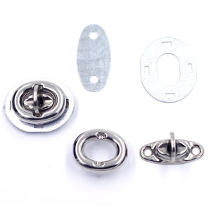 10 Oval Metal Kiss Clasp Closure Purse Lock Twist Turn Lock DIY