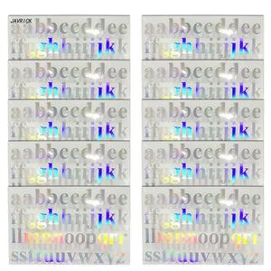 10 Sheets Glitter Alphabet Letter Stickers, Self Adhesive Chunky Letters