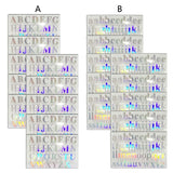 10 Sheets Glitter Alphabet Letter Stickers, Self Adhesive Chunky Letters