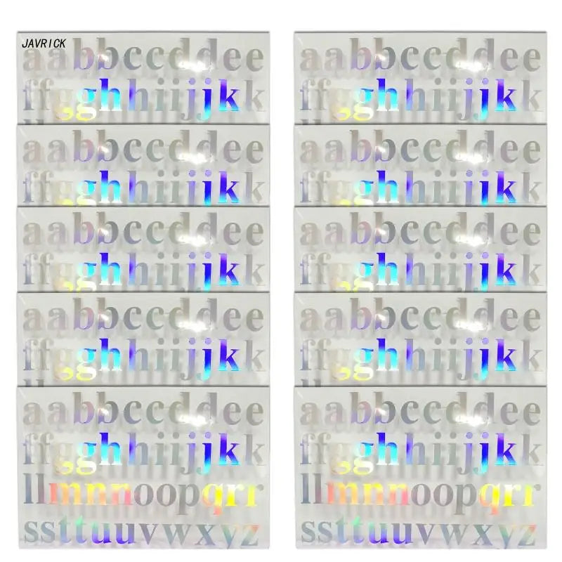 10 Sheets Glitter Alphabet Letter Stickers, Self Adhesive Chunky Letters