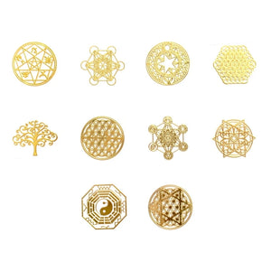 10 Mixed Resin Copper Stickers for Jewelry Making DIY Art Crafts