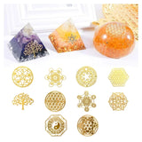 10 Mixed Resin Copper Stickers for Jewelry Making DIY Art Crafts