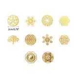 10 Mixed Resin Copper Stickers for Jewelry Making DIY Art Crafts