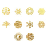 10 Mixed Resin Copper Stickers for Jewelry Making DIY Art Crafts