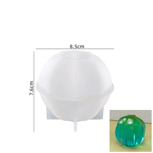 10 Silicone Candle Mold 3D Cube Pyramid Spherical Lantern