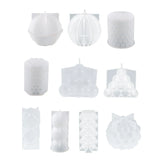 10 Silicone Candle Mold 3D Cube Pyramid Spherical Lantern